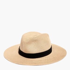 Madewell Women's Mesa Straw Sun Hat with Black Band
